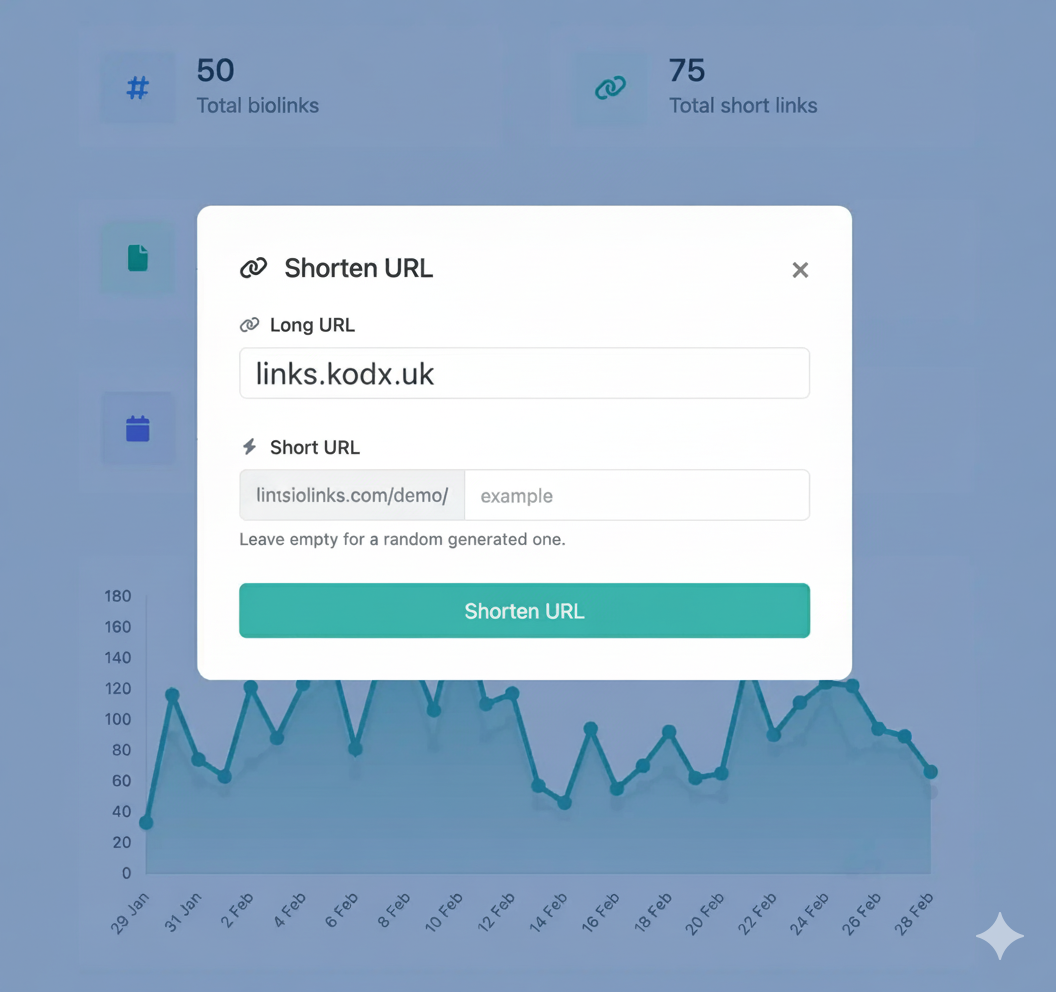 Screenshot of the app short URL editing page